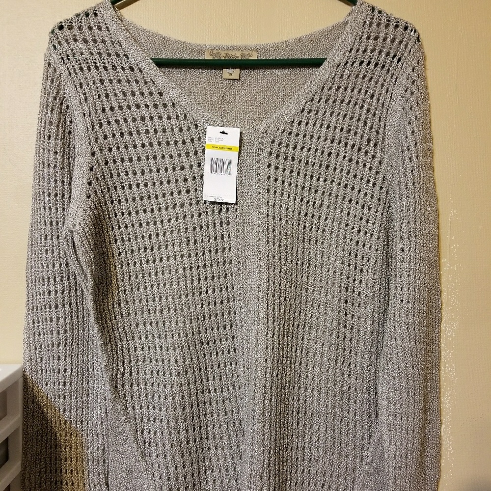 Nine West white linen top
